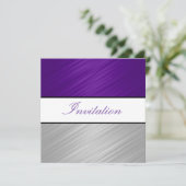 Alle gelegenheden Paarse Zilverstrips Kaart (Staand voorkant)