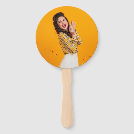 Alle gelegenheden Party Lemon Tea  Foto Handwaaier (Achterkant)