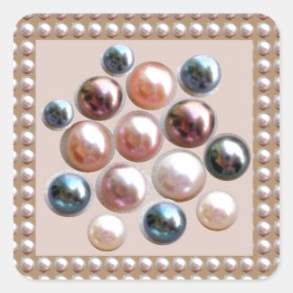 Alle gelegenheden : Super Jewel PEARL GESCHENKEN Vierkante Sticker