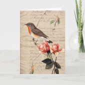 Alle gelegenheden Vogels en rozen Kaart (Voorkant)