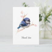 Alle Gelegenheid Blauwe Jay Vogel Dank u Kaart (Staand voorkant)
