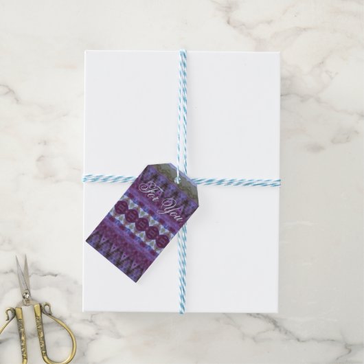 alle Gelegenheid Gift Label in Purples Cadeaulabel (Met Touw)
