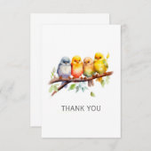 Alle Gelegenheid Vogel Dank u Nota Kaart (Voorkant / Achterkant)