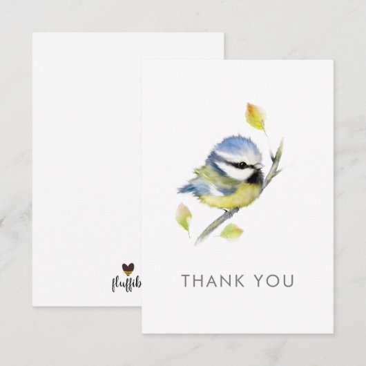 Alle Gelegenheid Vogel Dank u Notecard Bedankkaart (Voorkant / Achterkant)