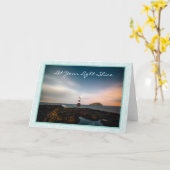 Alle Gelegenheid Vuurtoren Wenskaart Kaart (Gele Bloem)