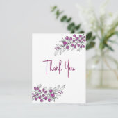 Alle gelegenheidsgrove Paarse bessen verlaten Bedankkaart (Staand voorkant)