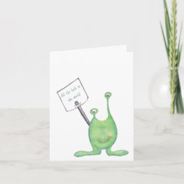 Alle geluk in de wereld Succes Alien Kaart