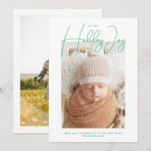 Alle Gelukkige Feestdagen Vrolijke Trendy Script V Feestdagenkaart (Voorkant / Achterkant)