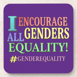 "ALLE GENDERGELIJKHEID" Cute Design. Bestel nu Bier Onderzetter