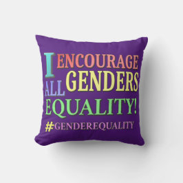 "ALLE GENDERGELIJKHEID" Cute Design. Bestel nu Kussen