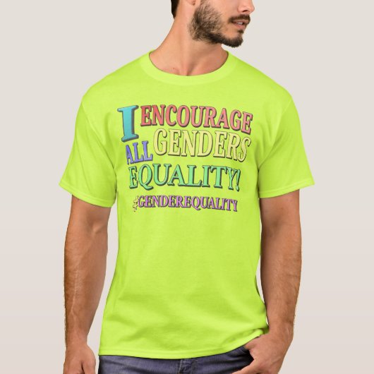"ALLE GENDERGELIJKHEID" Cute Design. Bestel nu T-shirt (Voorkant)