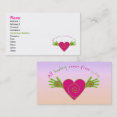 Alle genezing komt uit liefde visitekaartje (Voorkant / Achterkant)