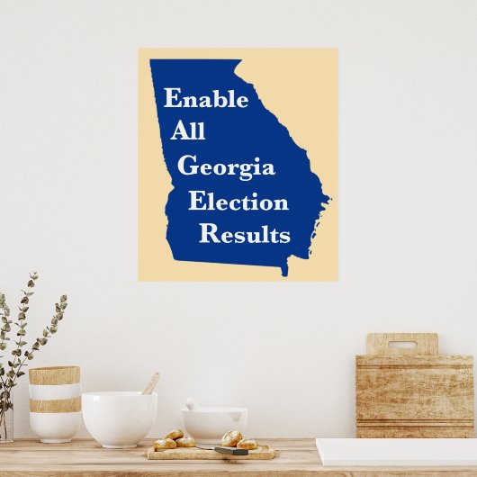 Alle Georgische verkiezingsresultaten Poster insch (Keuken)