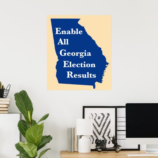 Alle Georgische verkiezingsresultaten Poster insch (Thuiskantoor)