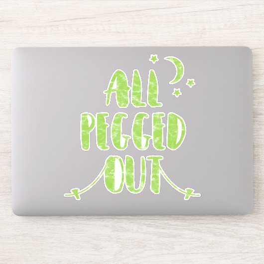 Alle Gepegrafeerde Funny Camping Slaping Quote Sticker (Computer)