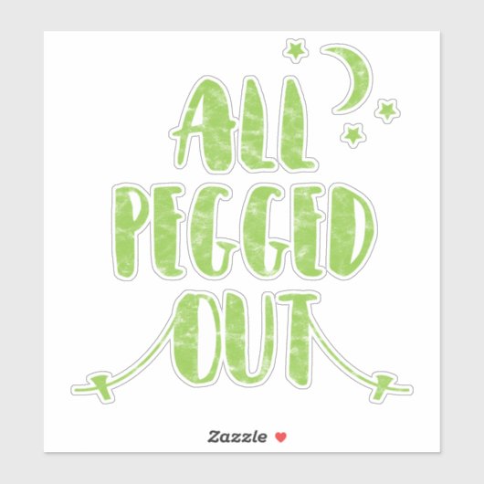 Alle Gepegrafeerde Funny Camping Slaping Quote Sticker (Vel)