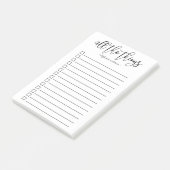 Alle gepersonaliseerde dingen met de hand post-it® notes (Schuin)