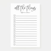 Alle gepersonaliseerde dingen met de hand post-it® notes (Voorkant)