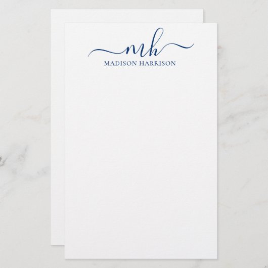 Alle gepersonaliseerde Initialen en benodigdheden  Briefpapier (Voorkant / Achterkant)