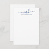 Alle gepersonaliseerde kleuren Initialen en naampl Bedankkaart (Voorkant / Achterkant)