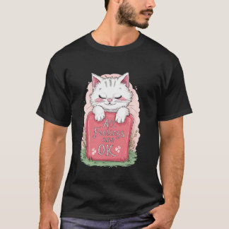 Alle Gevoelens Zijn Oké, Schattige Kat Kitten, Vro T-shirt