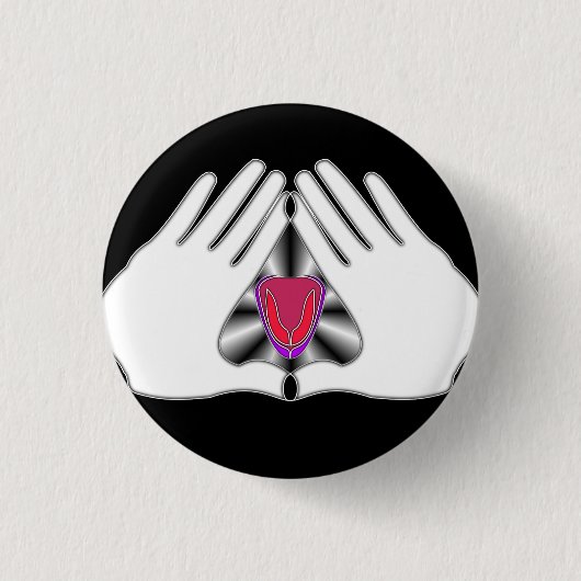 Alle gevoelige tongen: Knoop Ronde Button 3,2 Cm (Voorkant)