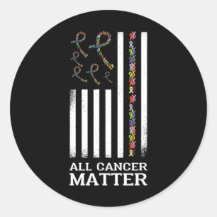 Alle Gezegde van de Bewustmaking van de Kanker van Ronde Sticker