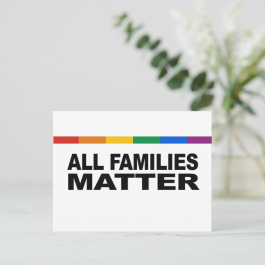 Alle gezinnen zijn belangrijk briefkaart (Staand voorkant)