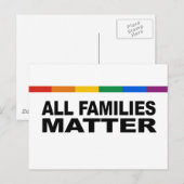 Alle gezinnen zijn belangrijk briefkaart (Voorkant / Achterkant)