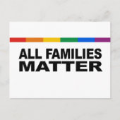 Alle gezinnen zijn belangrijk briefkaart (Voorkant)