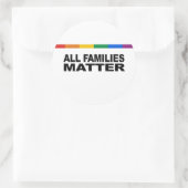 Alle gezinnen zijn van belang ronde sticker (Tas)