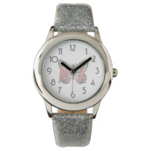 Alle glitter vlinder Initialen horloge toevoegen