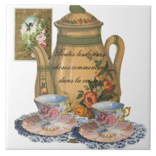 Alle goede dingen beginnen in de keuken tegeltje