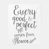 Alle goede dingen komen van de hemel boven fleece deken (Voorkant)