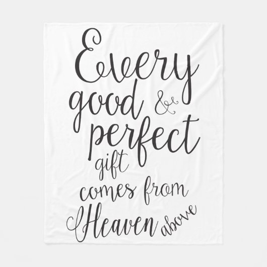 Alle goede dingen komen van de hemel boven fleece deken (Voorkant)