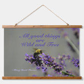 Alle goede dingen Wilde en Vrije Bumblebee Lavende Hangend Wandkleed (Voorkant)