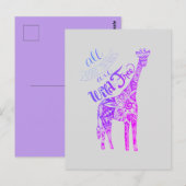 "Alle goede dingen zijn vrij en vrij" Giraffe Brie Briefkaart (Voorkant / Achterkant)