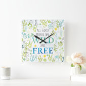 Alle goede dingen zijn vrij en vrij vierkante klok (Huis)
