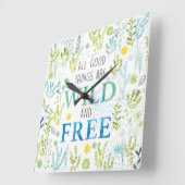 Alle goede dingen zijn vrij en vrij vierkante klok (Hoek)