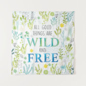 Alle goede dingen zijn vrij en vrij wandkleed (Voorkant (horizontaal))