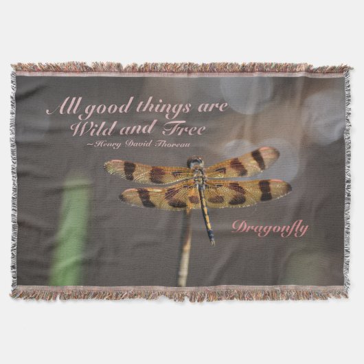 Alle goede dingen zijn Wilde en Vrije Dragonfly Deken (Voorkant)