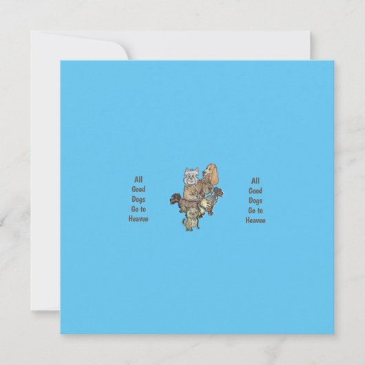 Alle goede honden gaan naar de hemel kaart (Voorkant)