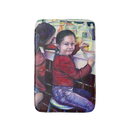 Alle goede meisjes halen ijskap badmat (Voorkant Verticaal)