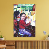 Alle goede meisjes halen ijskap canvas afdruk (Insitu (Woonkamer))