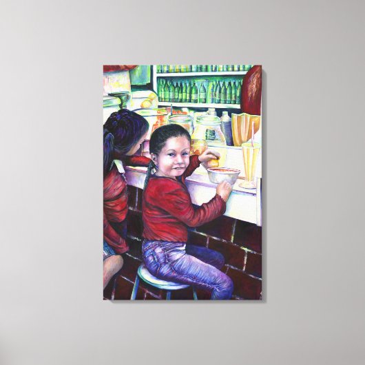 Alle goede meisjes halen ijskap canvas afdruk (Voorkant)