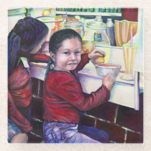 Alle goede meisjes halen ijskap glazen onderzetter