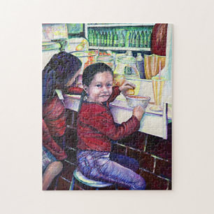 Alle goede meisjes halen ijskap legpuzzel