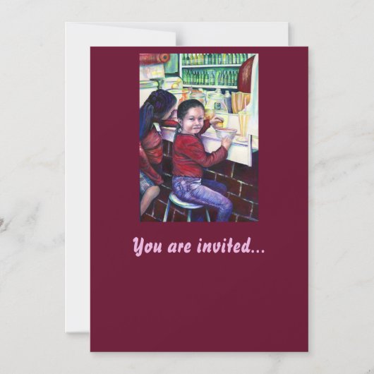 Alle goede meisjes halen ijskap magnetische uitnodiging (Voorkant)