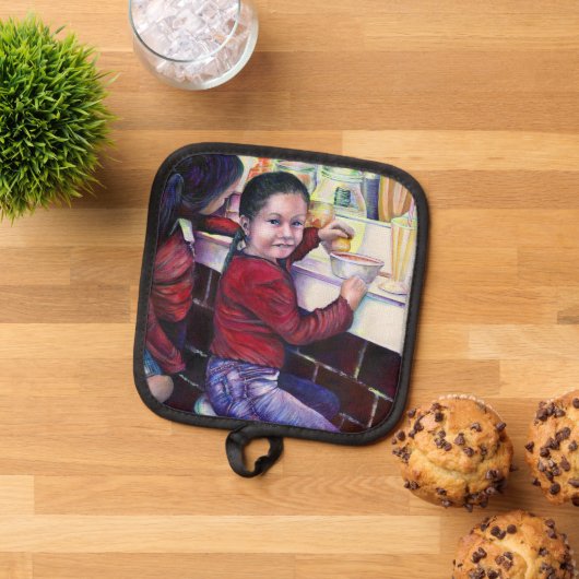 Alle goede meisjes halen ijskap pannenlap (Top down)