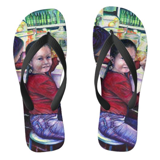 Alle goede meisjes halen ijskap teenslippers (Voetbed)